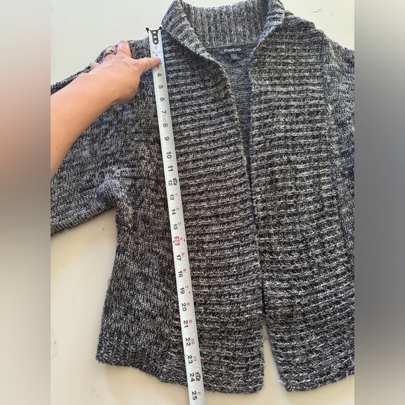 Bebe Black/White Heather Cardigan Sz. M - Picture 7 of 7